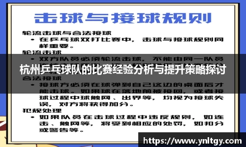 杭州乒乓球队的比赛经验分析与提升策略探讨