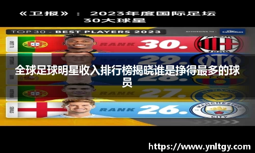 全球足球明星收入排行榜揭晓谁是挣得最多的球员